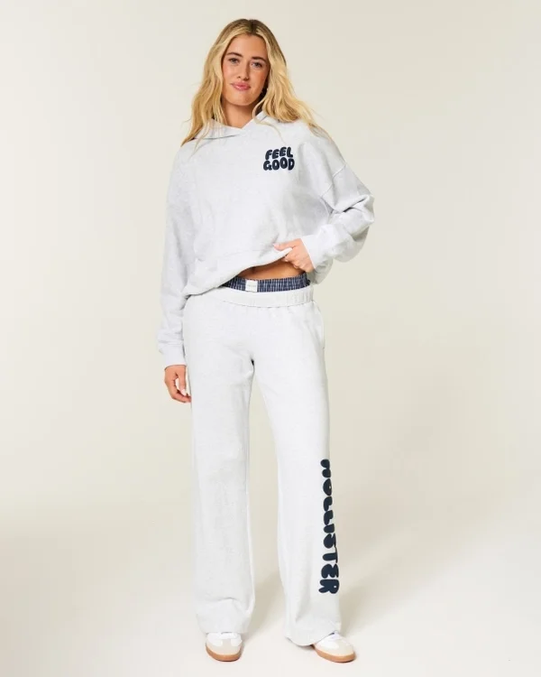 Logo Graphic Wide-Leg Sweatpants Logo Graphic Wide-Leg Sweatpants