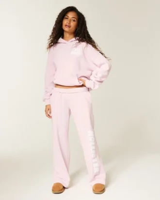 Logo Graphic Wide-Leg Sweatpants Logo Graphic Wide-Leg Sweatpants