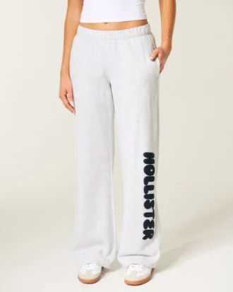 Logo Graphic Wide-Leg Sweatpants