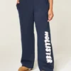 Logo Graphic Wide-Leg Sweatpants Logo Graphic Wide-Leg Sweatpants
