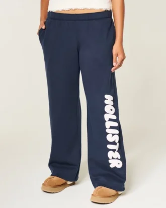Logo Graphic Wide-Leg Sweatpants