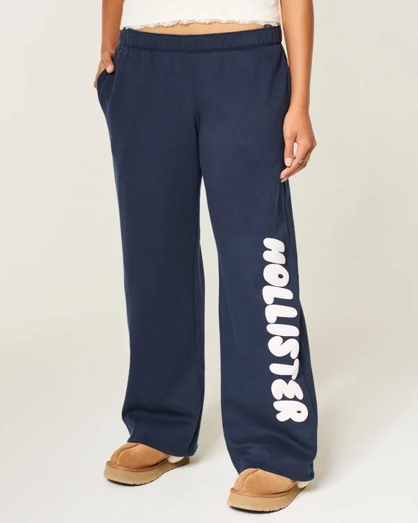 Logo Graphic Wide-Leg Sweatpants Logo Graphic Wide-Leg Sweatpants