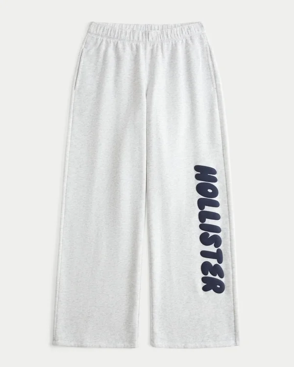 Logo Graphic Wide-Leg Sweatpants Logo Graphic Wide-Leg Sweatpants