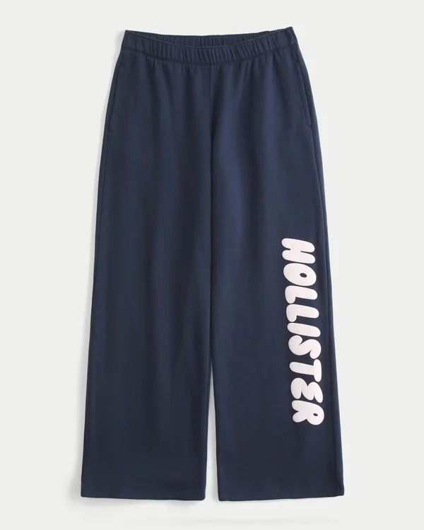 Logo Graphic Wide-Leg Sweatpants Logo Graphic Wide-Leg Sweatpants