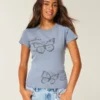 London Butterfly Graphic Baby Tee
