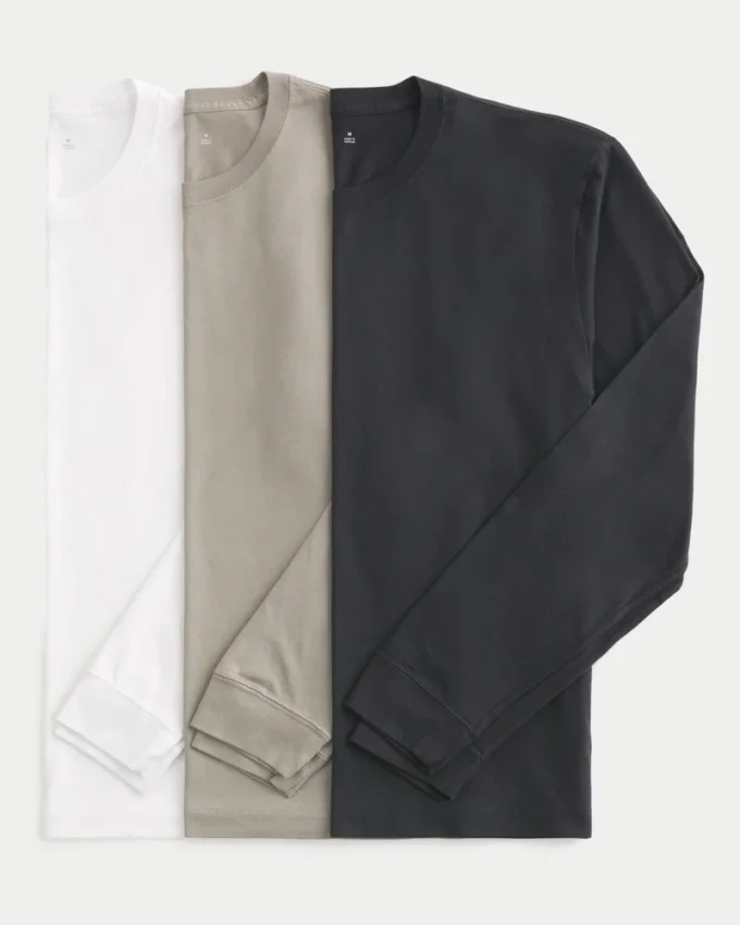 Long-Sleeve Cotton Layering T-Shirts