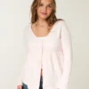 Long-Sleeve Flyaway Babydoll Cardigan