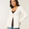 Long-Sleeve Flyaway Babydoll Cardigan