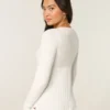Long-Sleeve Flyaway Babydoll Cardigan