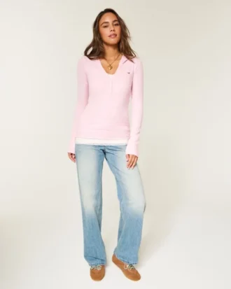 Long-Sleeve Hooded Henley