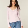 Long-Sleeve Lace Trim Top Long-Sleeve Lace Trim Top