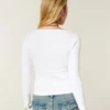 Long-Sleeve Scoop Top