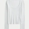 Long-Sleeve Scoop Top