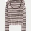Long-Sleeve Scoop Top