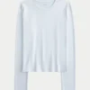 Long-Sleeve Seamless Fabric Crew Baby Tee