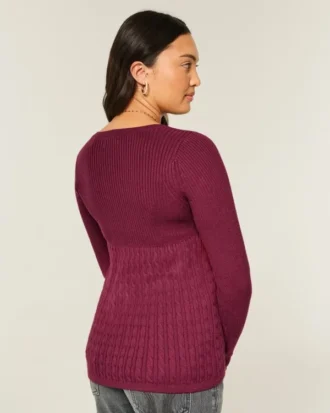 Long-Sleeve Square-Neck Babydoll