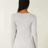 Long-Sleeve Square-Neck Babydoll Sweater