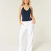 Low-Rise Baggy Pull-On Pants