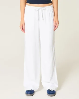 Low-Rise Baggy Pull-On Pants