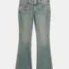 Low-Rise Butterfly Embroidery Medium Wash Bootcut Jeans Low-Rise Butterfly Embroidery Medium Wash Bootcut Jeans