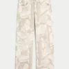 Low-Rise Camo Baggy Jeans
