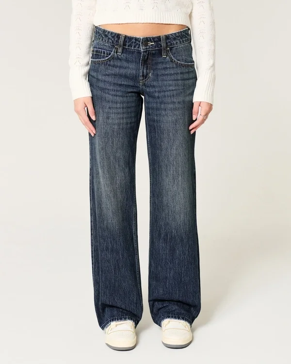 Low-Rise Dark Wash Baggy Jeans Low-Rise Dark Wash Baggy Jeans