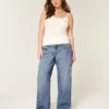 Low-Rise Dark Wash Class of ’26 Embroidered Baggy Jeans Low-Rise Dark Wash Class of ’26 Embroidered Baggy Jeans