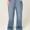 Low-Rise Dark Wash Class of ’26 Embroidered Baggy Jeans Low-Rise Dark Wash Class of ’26 Embroidered Baggy Jeans