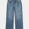 Low-Rise Dark Wash Class of ’26 Embroidered Baggy Jeans Low-Rise Dark Wash Class of ’26 Embroidered Baggy Jeans
