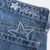 Low-Rise Dark Wash Class of ’26 Embroidered Baggy Jeans Low-Rise Dark Wash Class of ’26 Embroidered Baggy Jeans