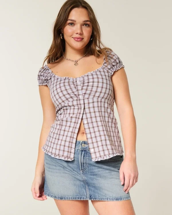 Low-Rise Denim Mini Skort Low-Rise Denim Mini Skort