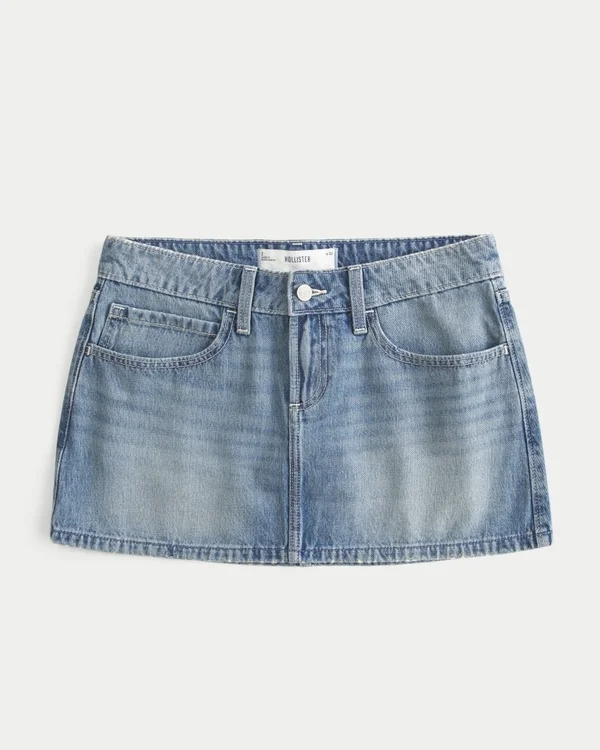 Low-Rise Denim Mini Skort Low-Rise Denim Mini Skort