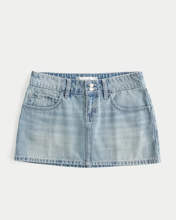 Low-Rise Denim Mini Skort Low-Rise Denim Mini Skort