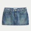 Low-Rise Embroidered Denim Mini Skort Low-Rise Embroidered Denim Mini Skort