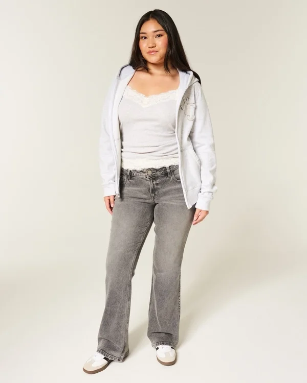 Low-Rise Grey Bootcut Jeans Low-Rise Grey Bootcut Jeans
