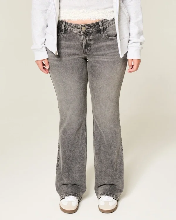 Low-Rise Grey Bootcut Jeans Low-Rise Grey Bootcut Jeans