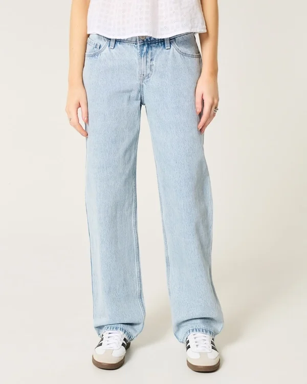 Low-Rise Light Wash Loose Jeans Low-Rise Light Wash Loose Jeans