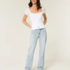 Low-Rise Light Wash Relaxed Straight Jeans Low-Rise Light Wash Relaxed Straight Jeans