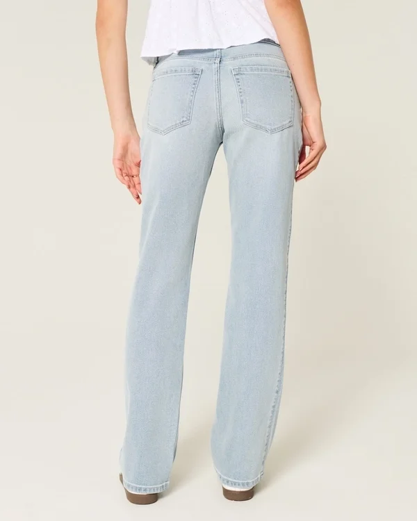 Low-Rise Light Wash Relaxed Straight Jeans Low-Rise Light Wash Relaxed Straight Jeans