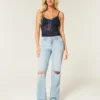 Low-Rise Light Wash Ripped Loose Jeans Low-Rise Light Wash Ripped Loose Jeans