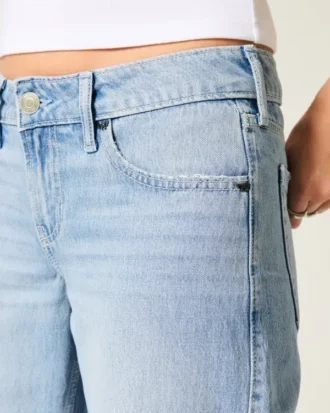 Low-Rise Light Wash Studded Bows Baggy Jeans Low-Rise Light Wash Studded Bows Baggy Jeans