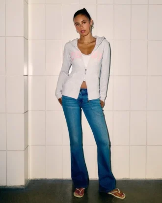 Low-Rise Medium Wash Bootcut Jeans