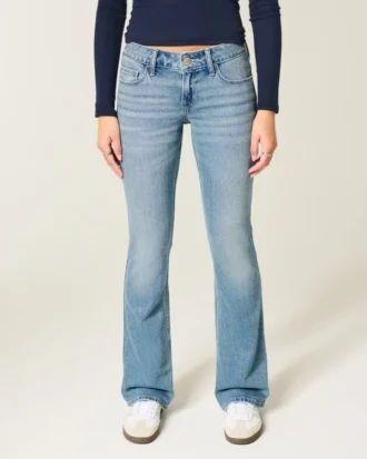 Low-Rise Medium Wash Bootcut Jeans