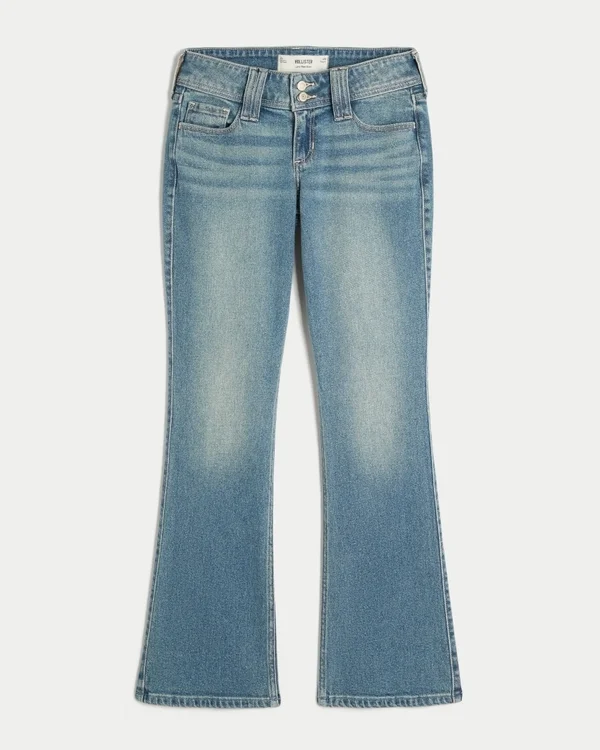 Low-Rise Medium Wash Embroidered Florals Bootcut Jeans Low-Rise Medium Wash Embroidered Florals Bootcut Jeans