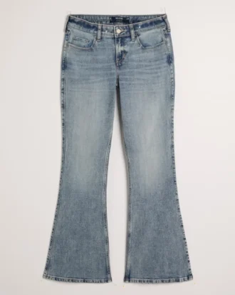 Low-Rise Medium Wash Flare Jeans