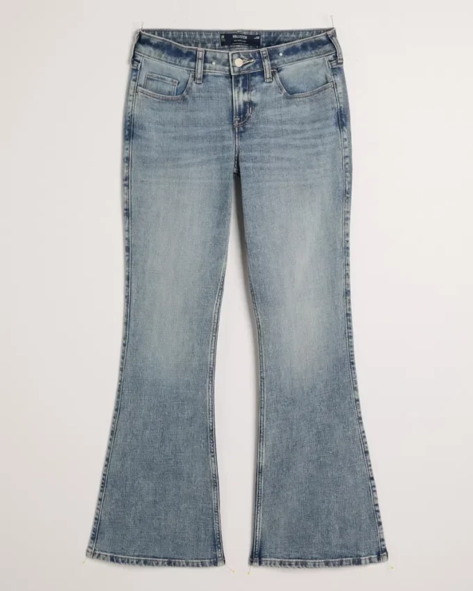 Low-Rise Medium Wash Flare Jeans Low-Rise Medium Wash Flare Jeans