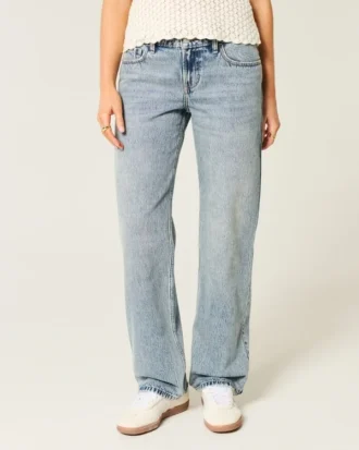 Low-Rise Medium Wash Loose Jeans Low-Rise Medium Wash Loose Jeans