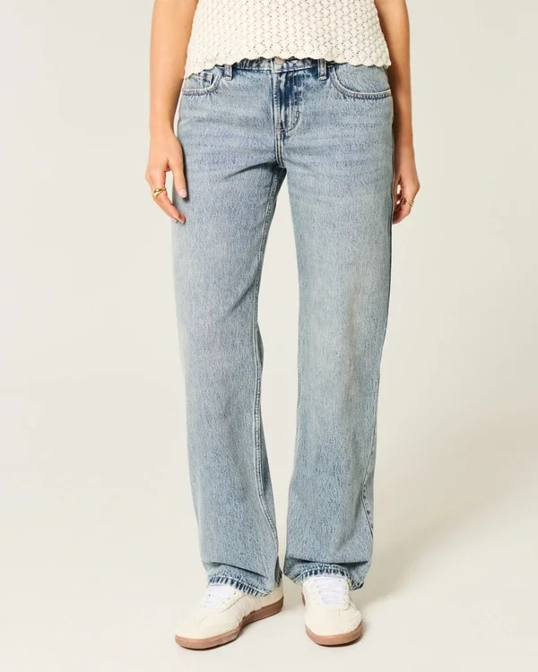 Low-Rise Medium Wash Loose Jeans Low-Rise Medium Wash Loose Jeans