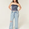 Low-Rise Ripped Light Wash Baggy Jeans Low-Rise Ripped Light Wash Baggy Jeans