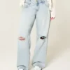 Low-Rise Ripped Light Wash Baggy Jeans Low-Rise Ripped Light Wash Baggy Jeans